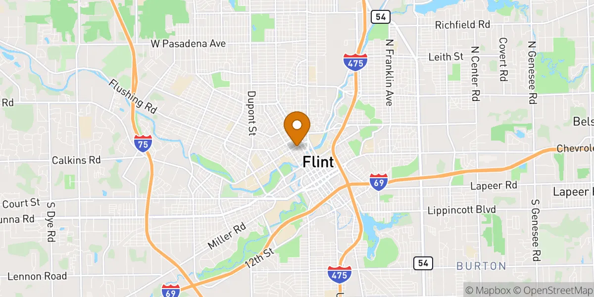  neighborhood map in Flint, MI