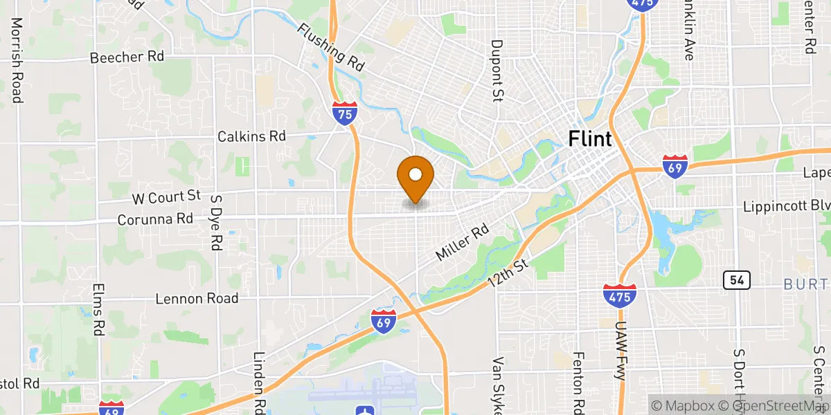 neighborhood map in Flint, MI