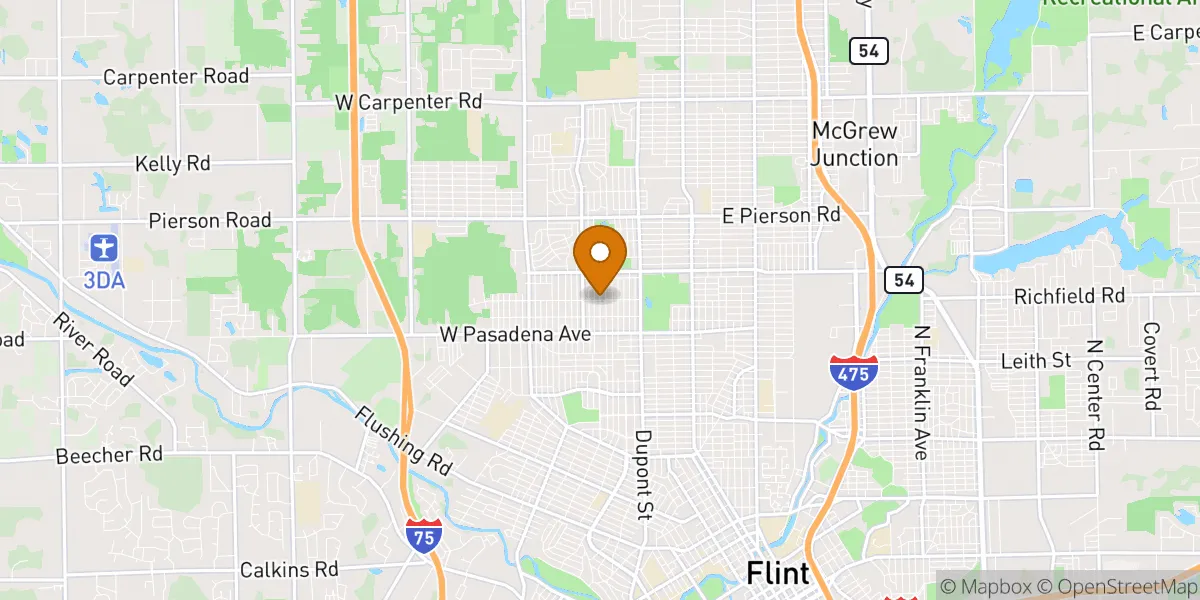  neighborhood map in Flint, MI