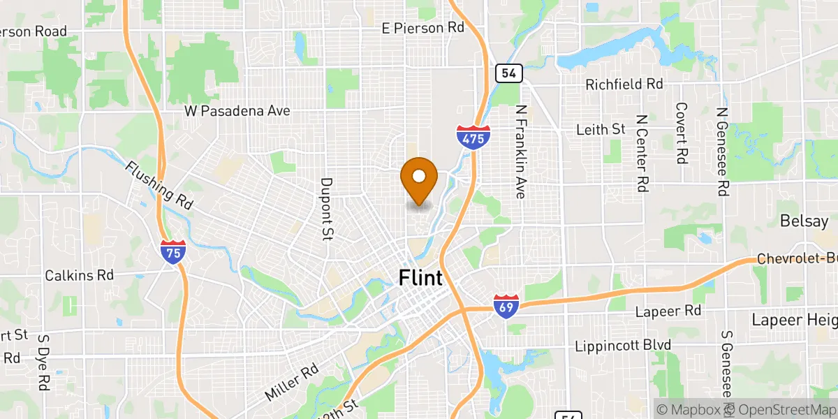  neighborhood map in Flint, MI