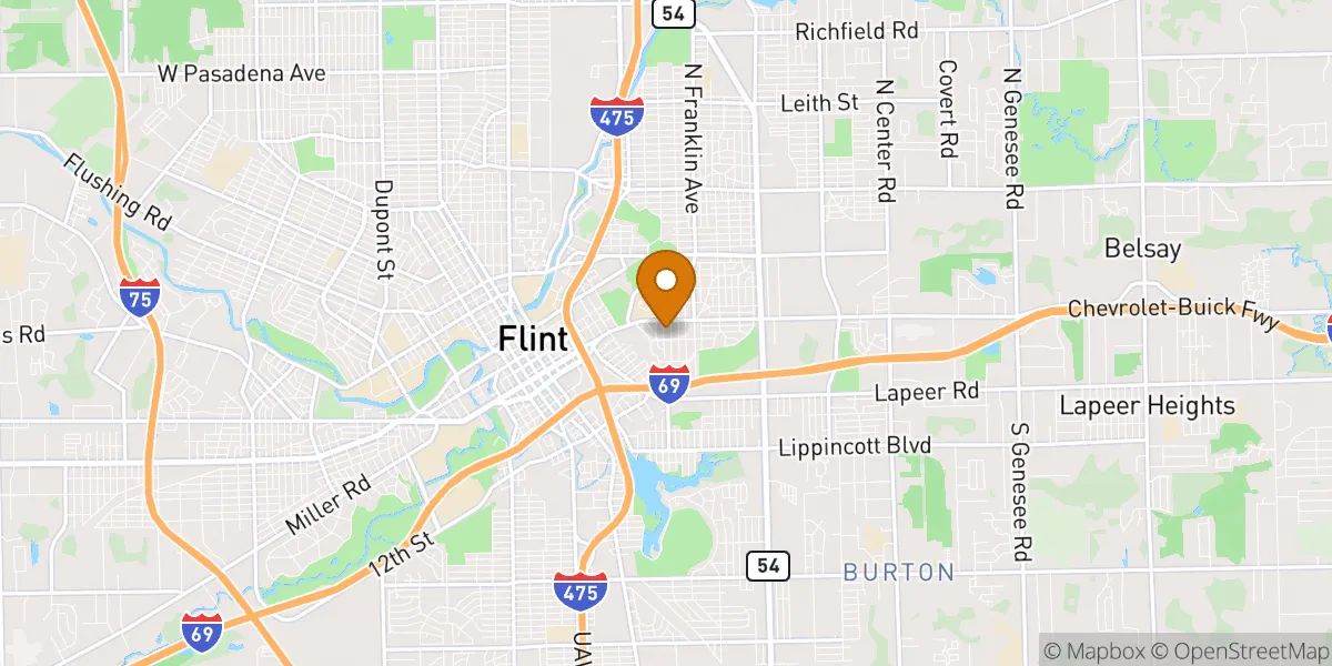  neighborhood map in Flint, MI