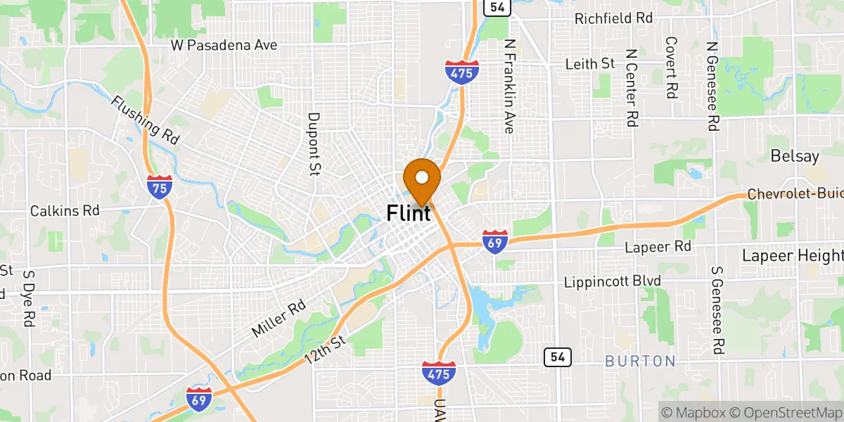 neighborhood map in Flint, MI